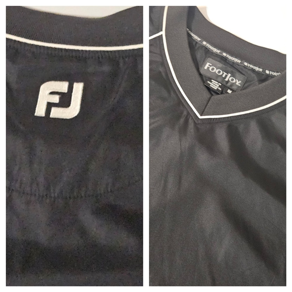 FootJoy Black Performance Windbreaker with FJ Logo
